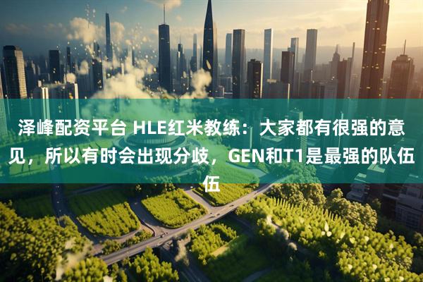 泽峰配资平台 HLE红米教练：大家都有很强的意见，所以有时会出现分歧，GEN和T1是最强的队伍